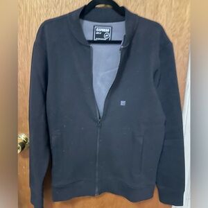 Express Men’s long sleeve full zip sweater. Black. Size M. New with Tags.